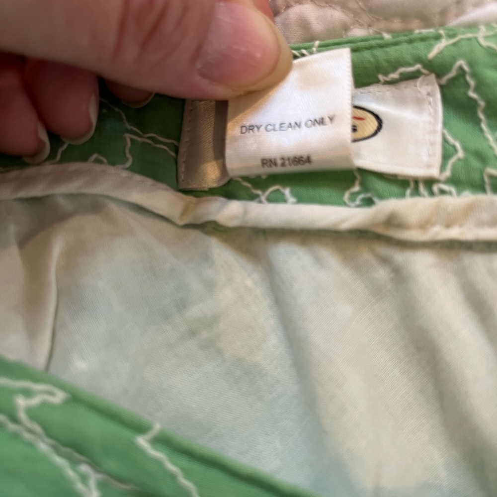 Women’s skirt, Talbots, size 14, light green with white threaded embroidery - Picture 2 of 8